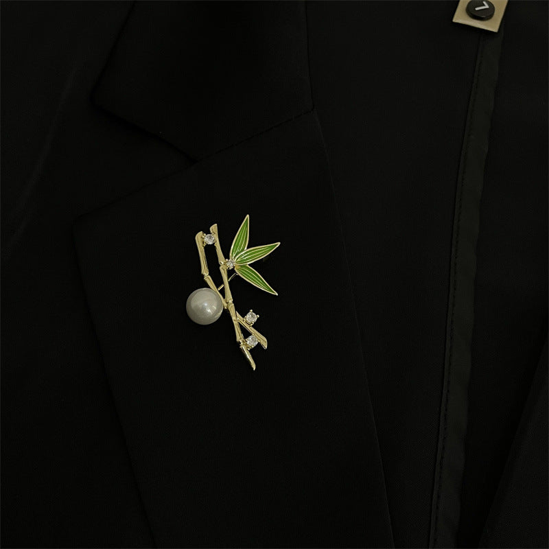 轻奢风金色胸针 花朵麦穗珍珠雪花胸针镶钻 小众个性气质胸针高档