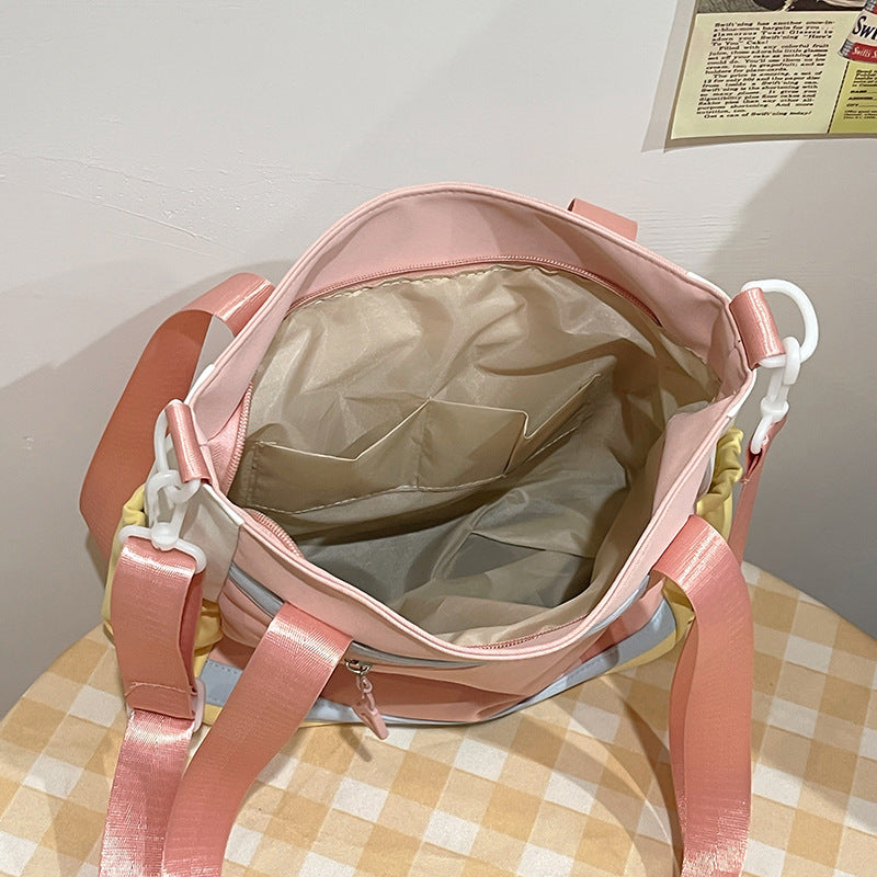 Dopamine Bag Free shipping Tattoo 2024 new high-value make-up bag ins dopamine college student fashion versatile shoulder messenger bag commuter bag