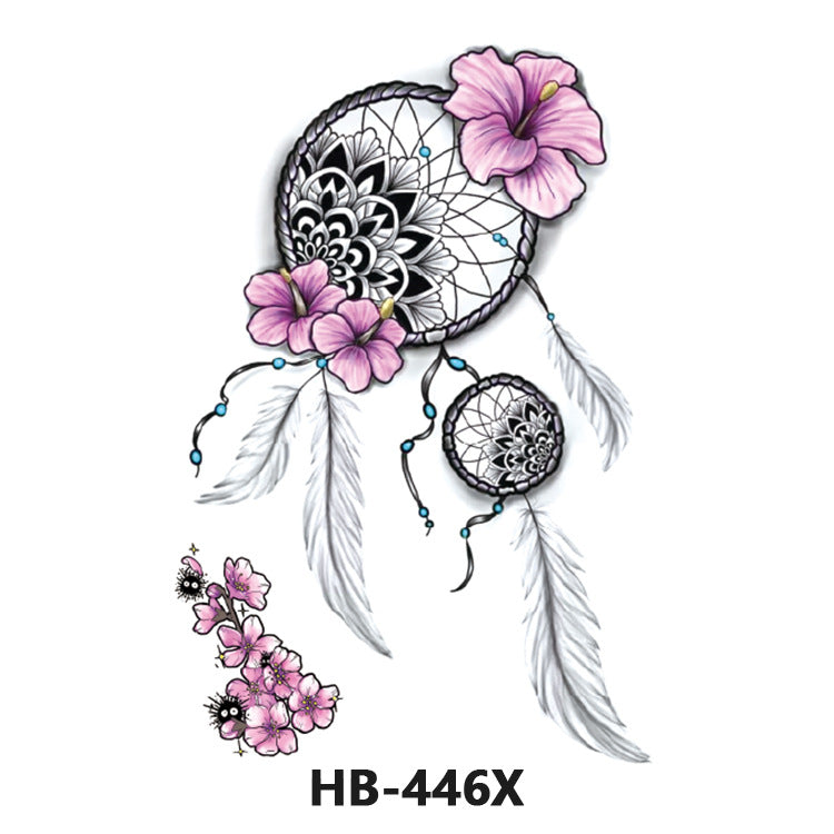 Free shipping Tattoo In Stock Cross-Border Factory Wholesale New Half Sleeve Tattoo Sticker Black Animal Skull Waterproof Tattoo Men and Women Tattoo