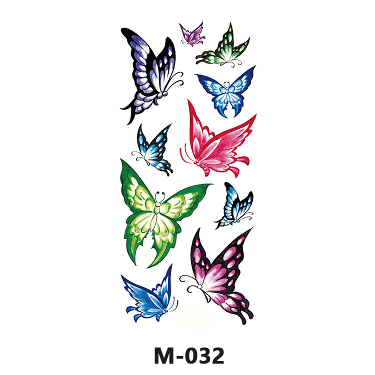 Free shipping Tattoo Factory Wholesale Tattoo Sticker Tattoo Men's and Women's Flower Butterfly Color Waterproof Tattoo Sticker Internet Celebrity Tattoo Sticker Paper