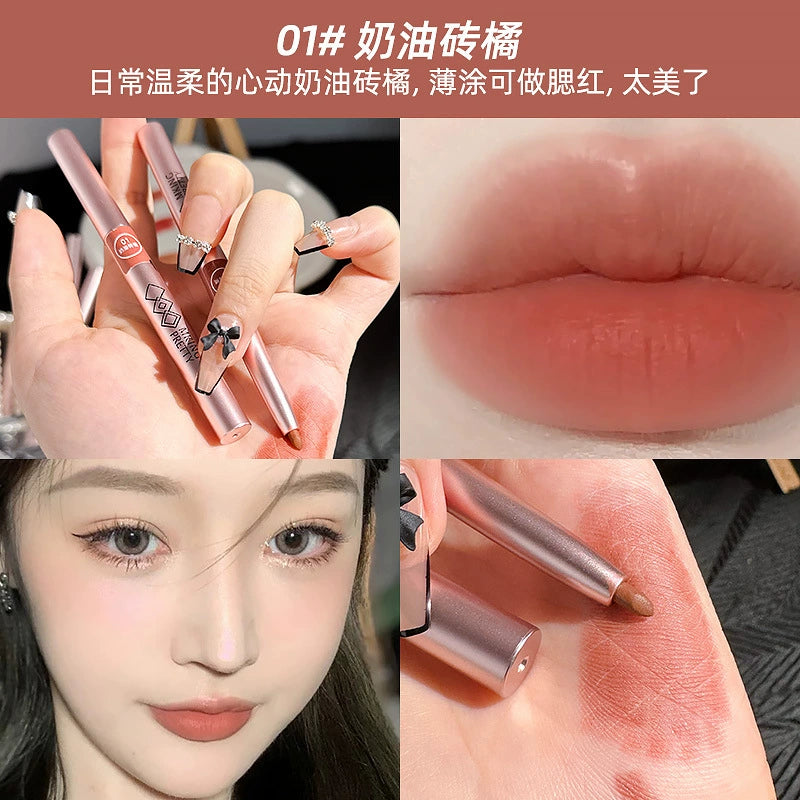 MK旋转口红唇线笔口红笔防水持久哑光女勾线唇笔彩妆小批量网红款