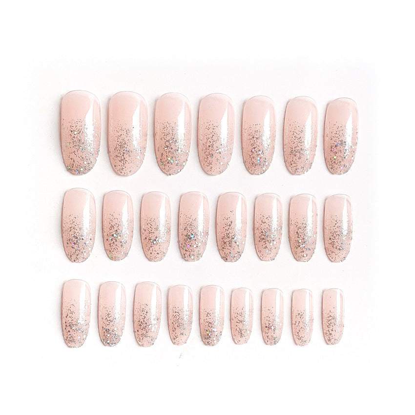 Fashion  nail Wearing Nail Nail Stickers Nail Patch Fake Nails Removable Glitter Shiny Nail Nail Sticker X20