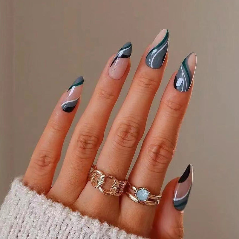 跨境穿戴甲外贸款指甲贴片诺顾美甲片假指甲美甲贴片成品甲 nails