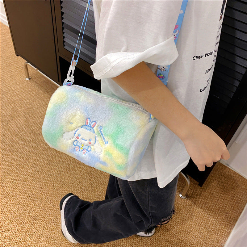 Dopamine Bag Free shipping Tattoo Vitality dopamine girl smudge bucket bag new jade cinnamon dog plush messenger bag women's versatile accessories shoulder bag