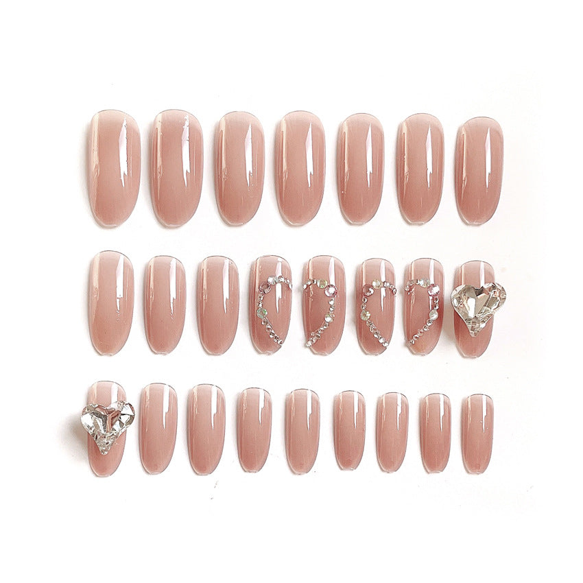 Fashion  nail Wear Armor Nail Stickers Nail Patch Fake Nails Removable Heart Love Heart Nail Tip Nail Sticker X13