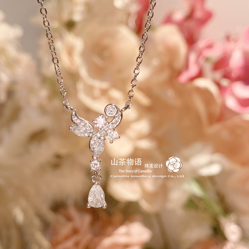 Camellia原设洛丽塔富家千金小众套装 镀18k 超仙璀璨仿真钻耳钉