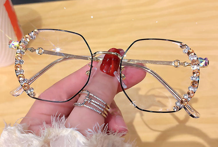 Women's fashion glasses 2023新款防蓝光辐射平光镜无度数超轻眼镜女款高级感护目素颜神器