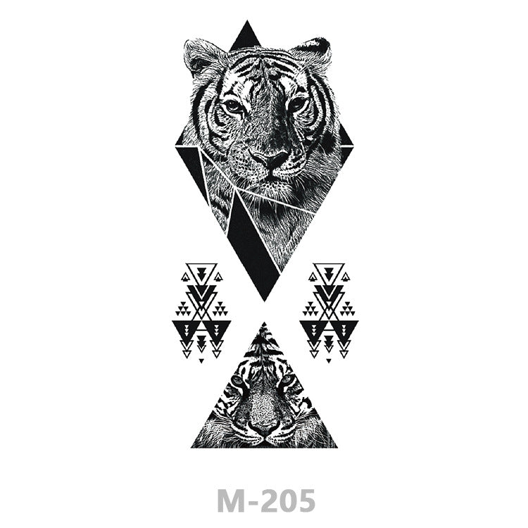 Free shipping Tattoo Cross-Border Direct Factory Wholesale Dark Series Tattoo Sticker Female Waterproof and Durable European and American Animal Color Black and White Flower Arm
