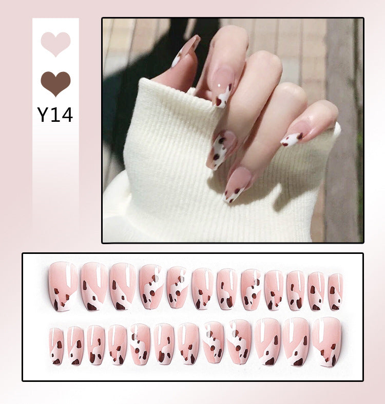Fashion  nail Internet Celebrity Fake Nail Patch Wear Armor Finished Product Nail Tip Nail Stickers Removable Nail Patch Stall Supply Manufacturer