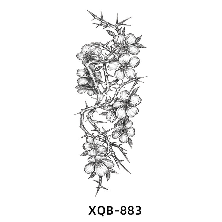 Free shipping Tattoo Small Full Arm Tattoo Sticker Waterproof Sweatproof Half Sleeve Men's and Women's European and American Color Black and White Flower Tattoo Water Transfer Stickers Wholesale