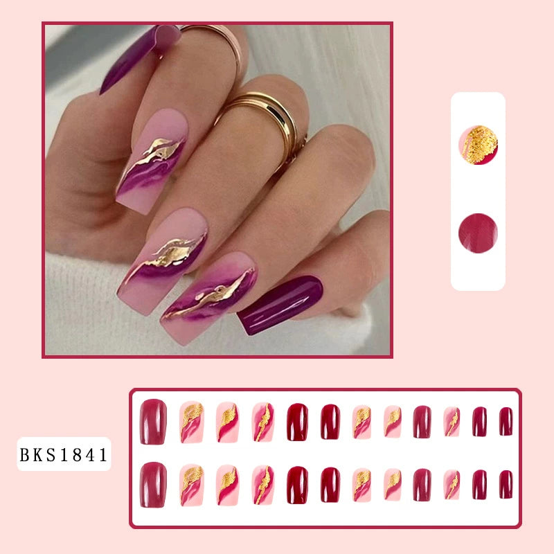(Hand made nail) Nail pieces, wearing nail pieces, long cross-border nail products, fake nails, European and American wearing nail nails