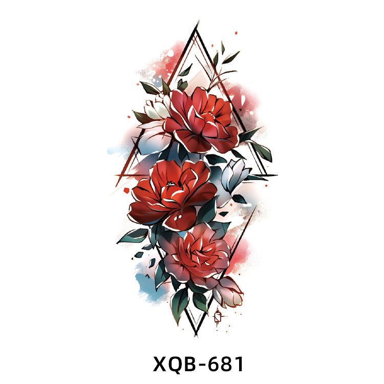 Free shipping Tattoo New Small Full Arm Animal Tiger Half Sleeve Tattoo Sticker Waterproof Sweatproof Men's and Women's Flower Arm Tattoo Sticker Paper Factory Wholesale