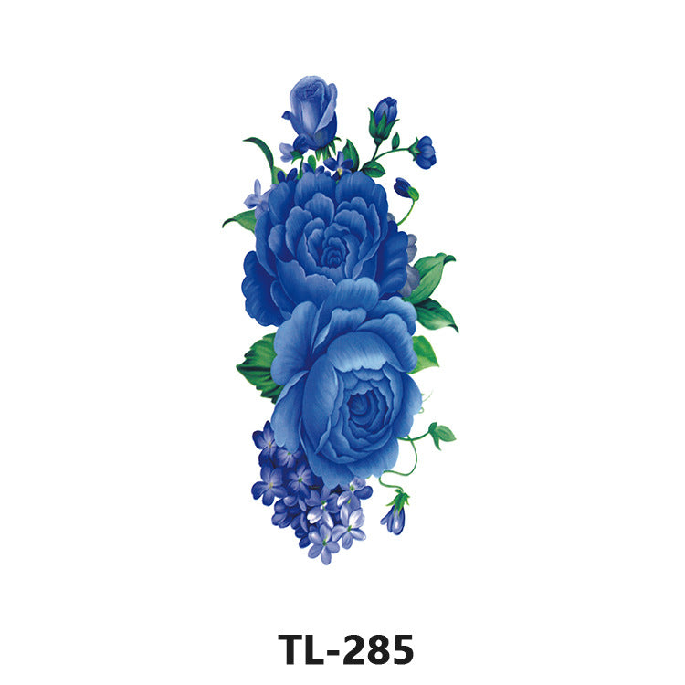 Free shipping Tattoo Factory Wholesale Tattoo Sticker Waterproof Women's Long-Lasting Rose Fresh Flowers Internet Celebrity Big Flower Colorful Plant Tattoo