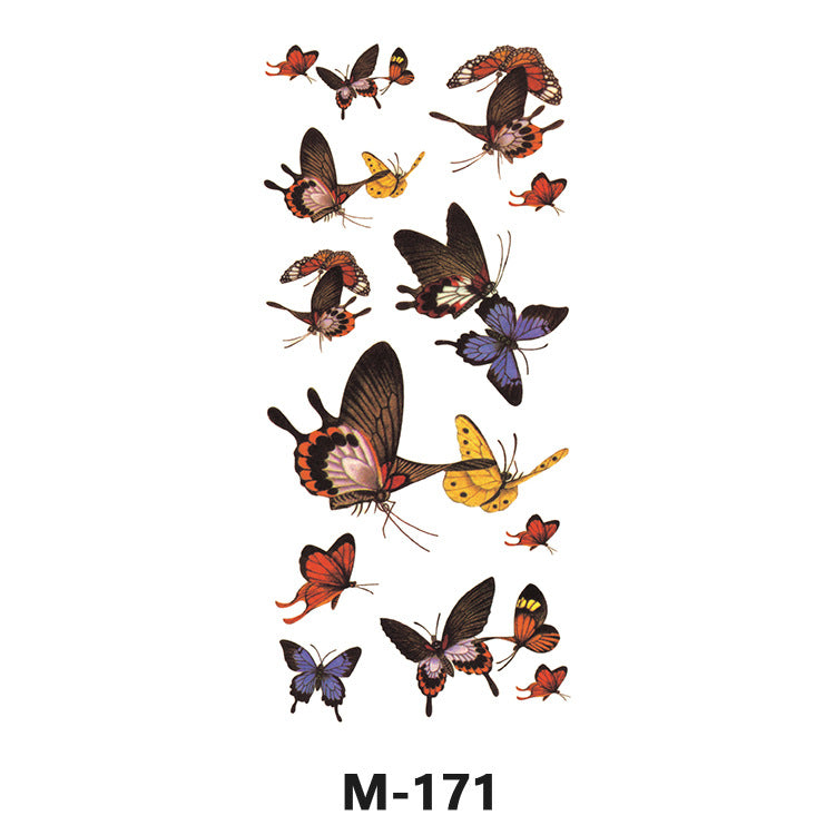 Free shipping Tattoo Wholesale New Tattoo Sticker Long Lasting Waterproof Stickers English Alphabet Letters Flowering and Fruiting Color Arm Half Sleeve Simulation Tattoo Sticker