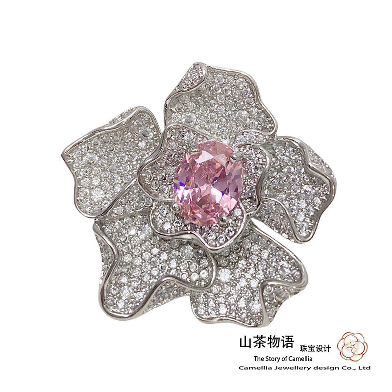 Camellia星河小众设计新款套装 镀金微镶绿松石梦幻蓝小鲸鱼项坠