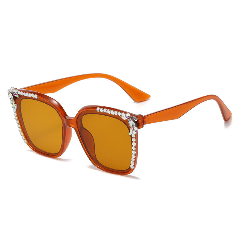 Women's fashion glasses 跨境GM墨镜女网红同款直播爆款镶钻太阳镜时尚防紫外线太阳镜批发