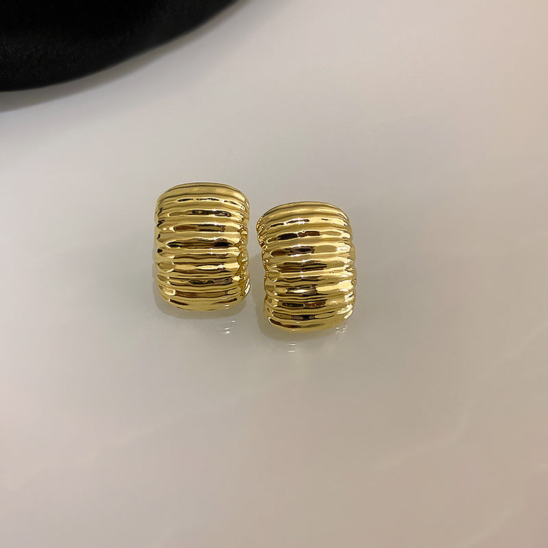 真金电镀银针不规则几何金属耳环高级感气质耳钉时尚气个性耳饰批
