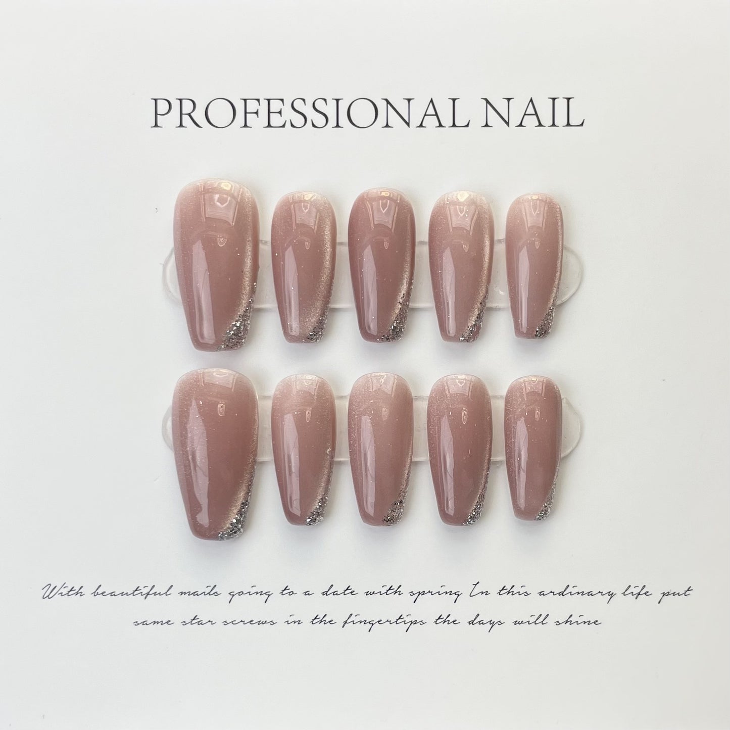 (reusable nail)Black-Jifeng Manicure Wearing a Black Chain Stereorelief Original Handmade Wearing a Nail Factory Wholesale