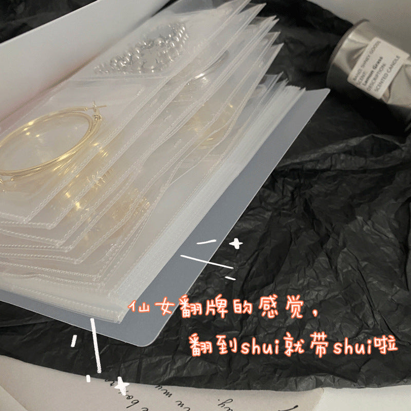 首饰工具便携pvc透明防尘袋耳环饰品收纳包防氧化密封袋子项链首饰收纳册