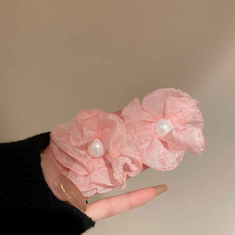 银针花朵珍珠流苏耳环时尚个性设计感耳钉小众优雅高级感耳饰批发