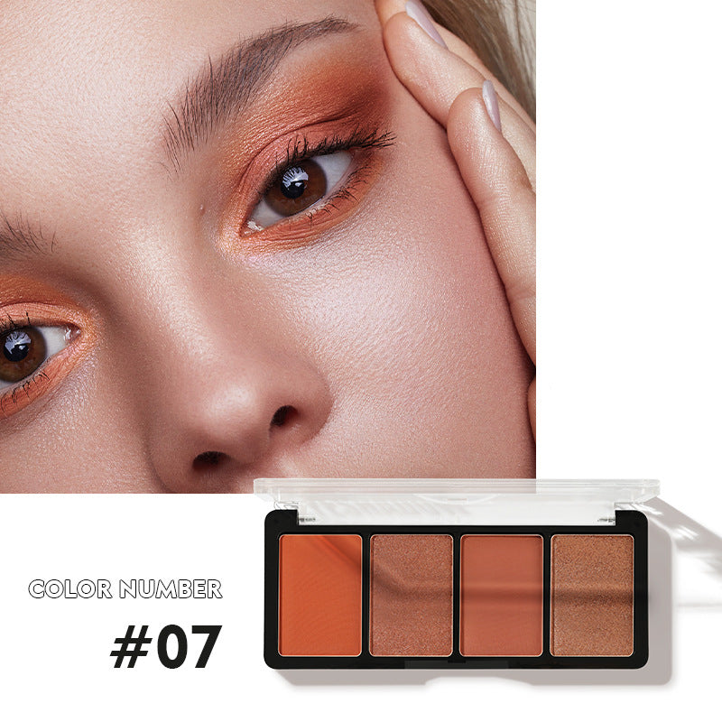 China Factory Direct supply Pudaier four-color Eyeshadow Earth Pearl Matte Gloss Eyeshadow tray (already matched color)