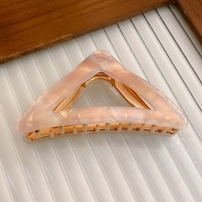 人鱼姬夏季发夹ins风时尚网红鲨鱼夹简约新款醋酸板材盘发发饰女