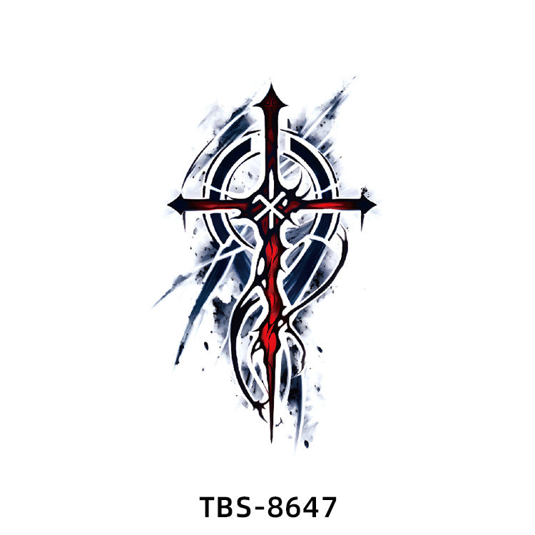 Free shipping Tattoo Small Full Arm Waterproof Sweatproof Tattoo Sticker Animal Color Half Sleeve Flower Arm Long-Lasting Cross-Border European and American Tattoo Sticker Paper Tattoo
