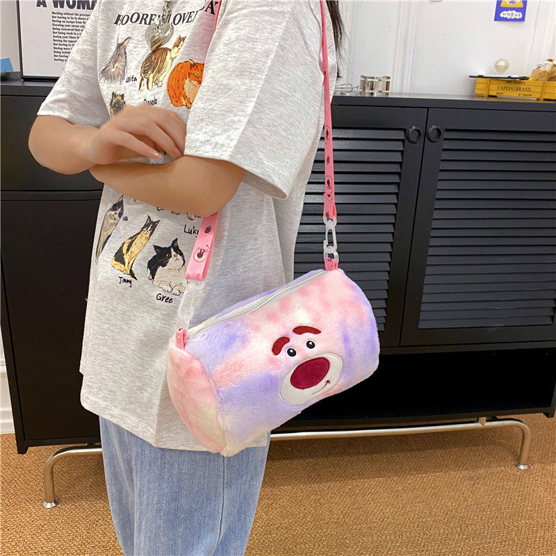 Dopamine Bag Free shipping Tattoo Vitality dopamine girl smudge bucket bag new jade cinnamon dog plush messenger bag women's versatile accessories shoulder bag