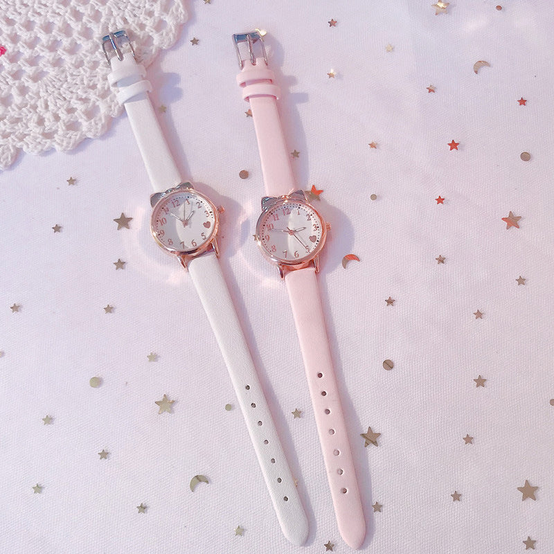 Fashion women's watchNew Ins Women's Watch Lovely Female Student Quartz Watch Xingyue Bracelet Watch Combination Suit Generation