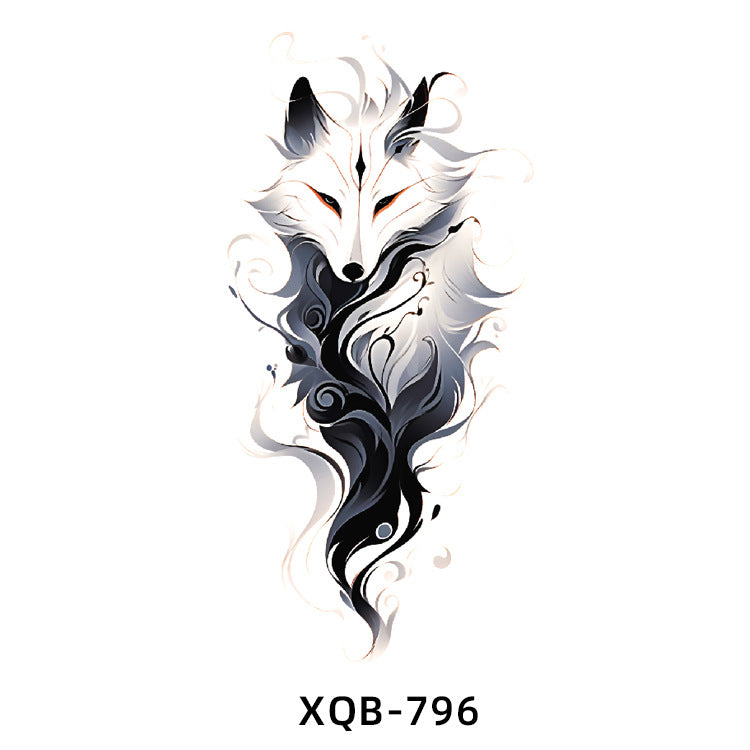 Free shipping Tattoo Factory Wholesale Small Full Arm Flower Tattoo Sticker Half Sleeve Waterproof Big Picture Men and Women Black and White, Colored Animal Tattoo Sticker Paper
