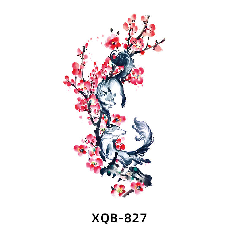 Free shipping Tattoo New Flower Arm Tattoo Sticker Waterproof Men's and Women's Small Arm Tattoo Tattoo Black and White Animal Tattoo Sticker Paper Factory Wholesale