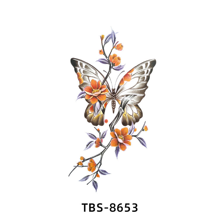 Free shipping Tattoo Small Full Arm Waterproof Sweatproof Tattoo Sticker Animal Color Half Sleeve Flower Arm Long-Lasting Cross-Border European and American Tattoo Sticker Paper Tattoo