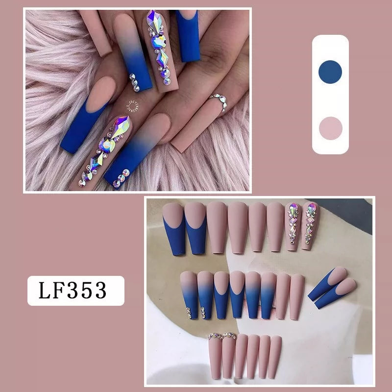 (Hand made nail) Nail pieces, wearing nail pieces, long cross-border nail products, fake nails, European and American wearing nail nails