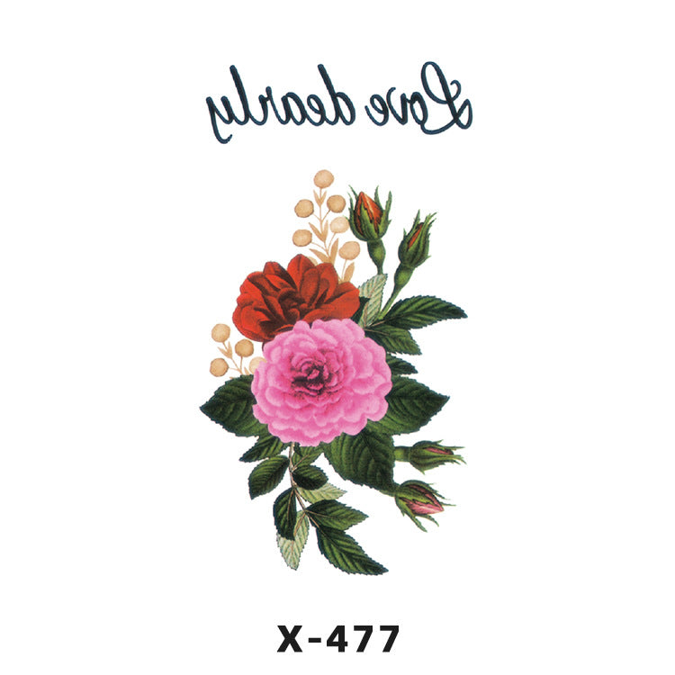 Free shipping Tattoo Tattoo Sticker Paper Waterproof Love Heart Man and Woman Cartoon Personality Couple Long Lasting Flower English Letters Fresh Tattoo Sticker