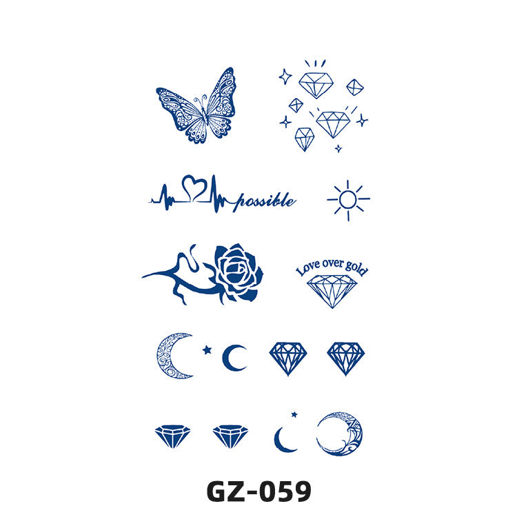 Free shipping Tattoo Juice Herb Tattoo Sticker Semi-Permanent Non-Reflective Simulation Pattern Waterproof and Durable Men and Women Tattoo Tattoo Sticker Paper