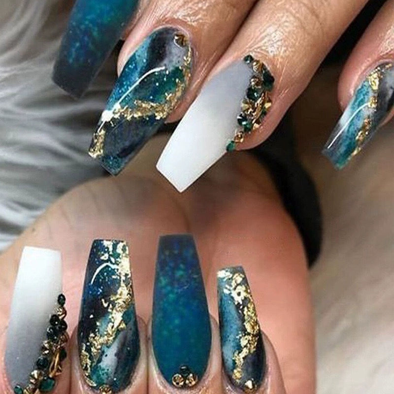 (Hand made nail) Kardashian, European and American Spicy Girl, Little Red Book, Dark Super Long, Internet Celebrity Cross border Nail Art, Detachable and Reusable Nail