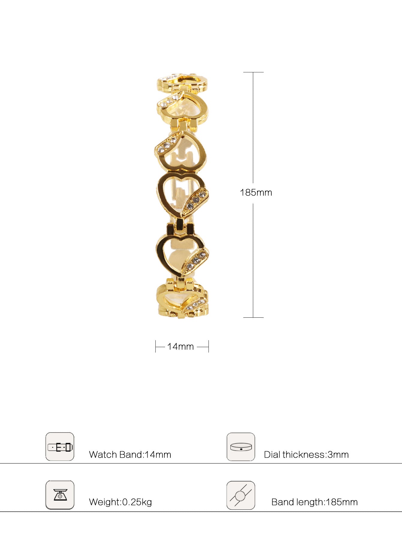 Fashion women's watch Cross-Border Hot Fashion Diamond Women's Watch All-Match Rhinestone Fashion Quartz Bracelet Watch Foreign Trade Wholesale 2330