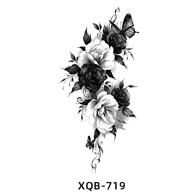Free shipping Tattoo New Small Full Arm Animal Tiger Half Sleeve Tattoo Sticker Waterproof Sweatproof Men's and Women's Flower Arm Tattoo Sticker Paper Factory Wholesale