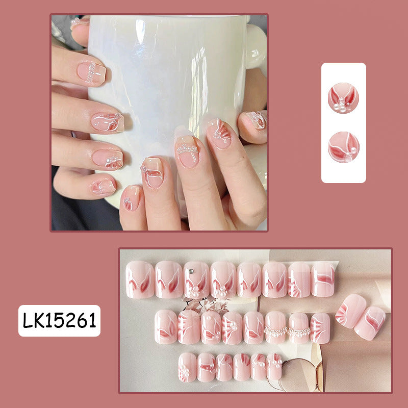 钻款穿戴甲轻奢美甲贴片气质假指甲3D美甲成品诺顾指甲贴美甲甲片