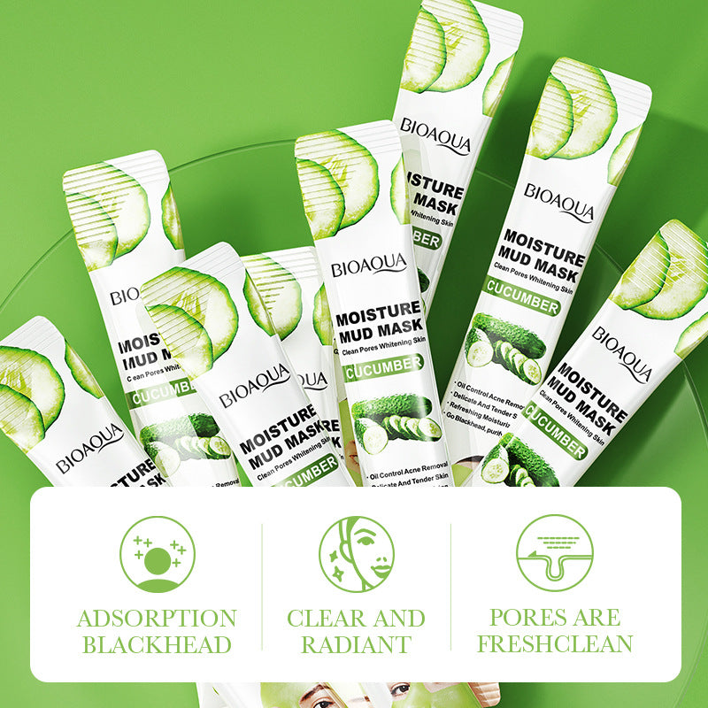 BIOAOUA 青瓜保湿泥膜 mask 光滑嫩肤补水美白清洁