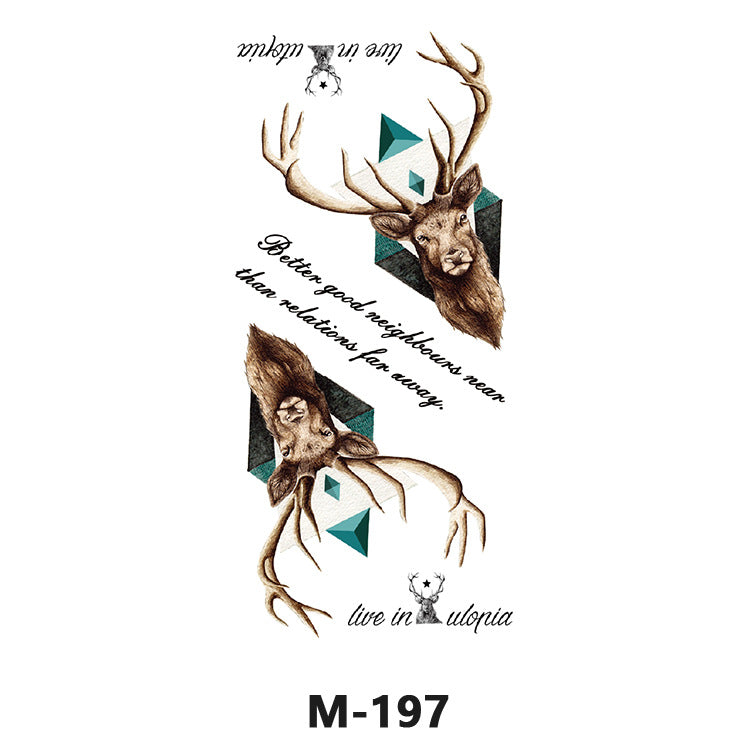 Free shipping Tattoo Wholesale New Tattoo Sticker Long Lasting Waterproof Stickers English Alphabet Letters Flowering and Fruiting Color Arm Half Sleeve Simulation Tattoo Sticker