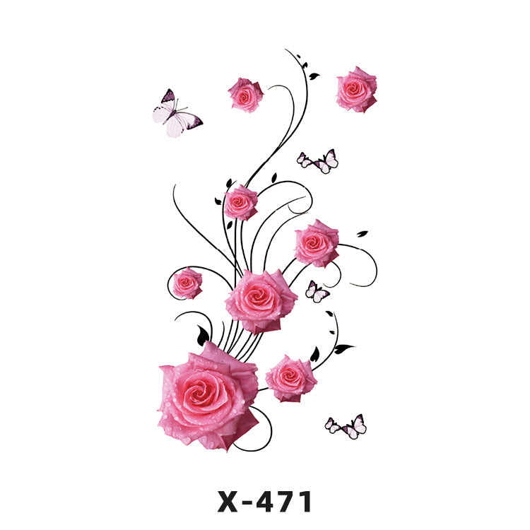 Free shipping Tattoo Tattoo Sticker Paper Waterproof Love Heart Man and Woman Cartoon Personality Couple Long Lasting Flower English Letters Fresh Tattoo Sticker