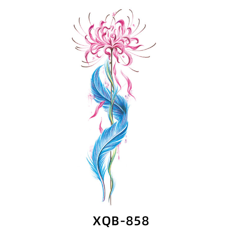 Free shipping Tattoo Small Full Arm Animal Tattoo Tattoo Sticker Half Sleeve Simulation Waterproof Black and White, Colored Flower Men and Women Tattoo Sticker Paper Wholesale