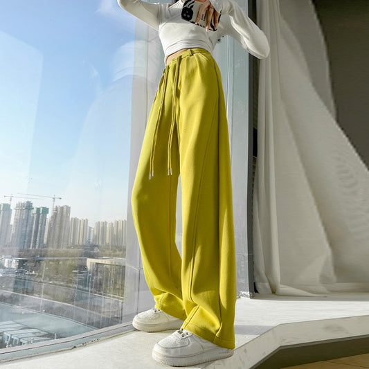 Fashion women's wear New American Style Narrow Banana Pants Women's High Waist Drooping Sports Trousers 2023 Spring and Autumn Straight Casual Pants Wide Leg Pants