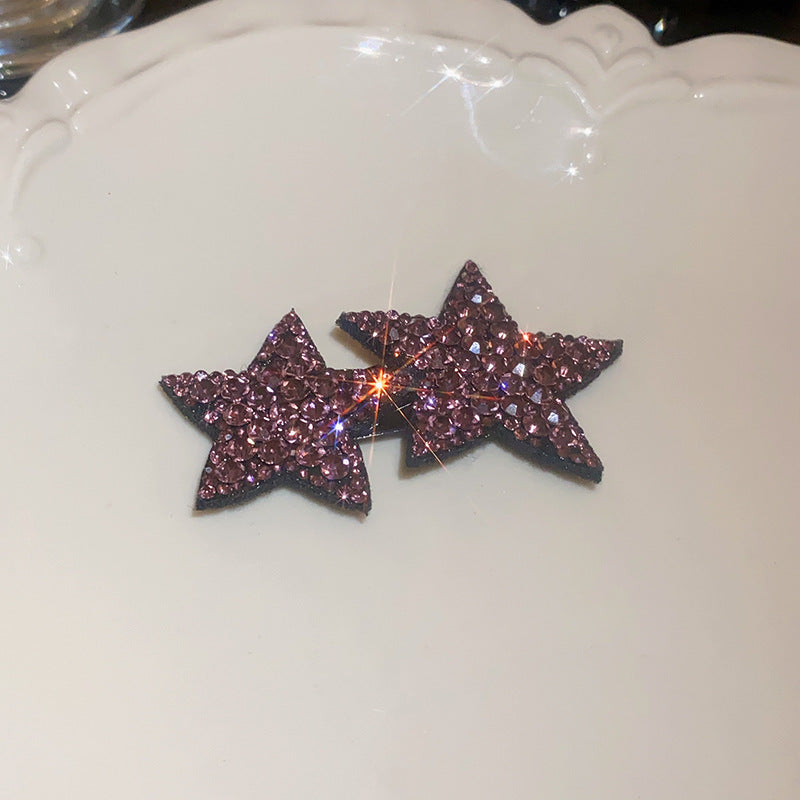 镶钻超闪星星y2k发夹ins高级感气质BB夹小众甜酷风百搭发饰批发女