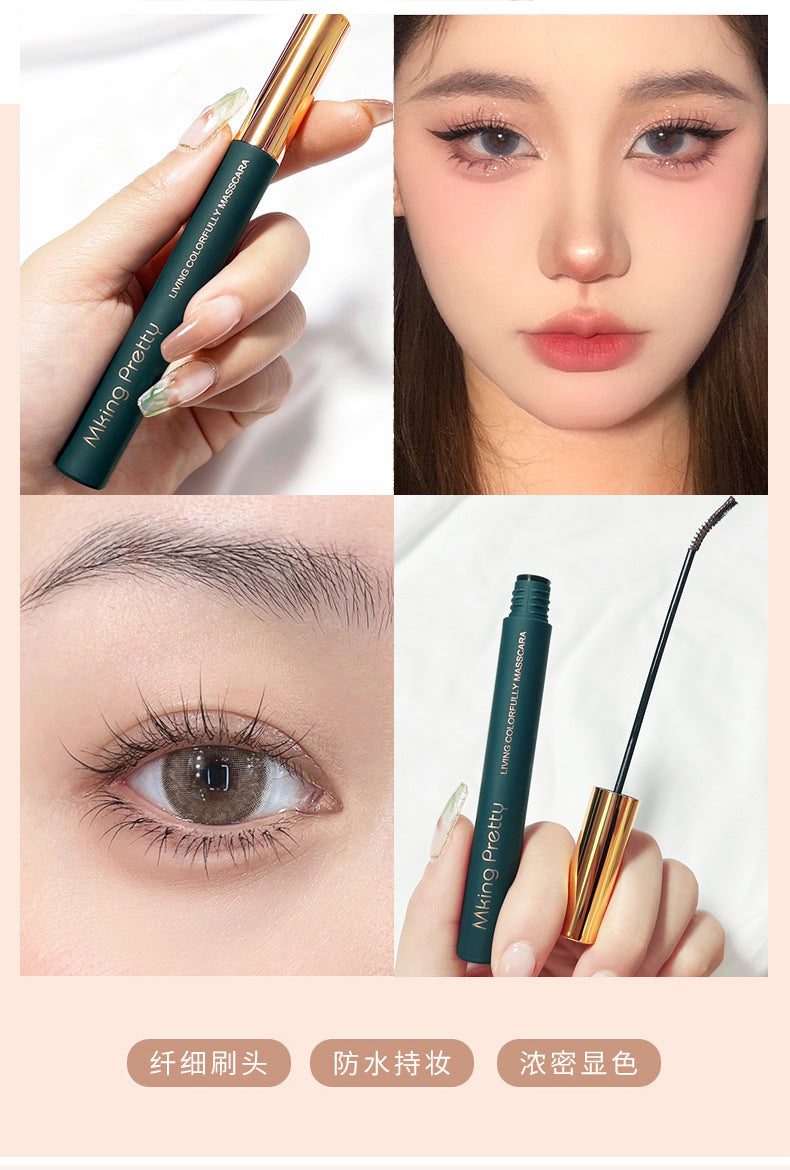 Color Mascara for Women Slim Long curling super long styling no smudging lasting waterproof and sweat resistant fine brush head