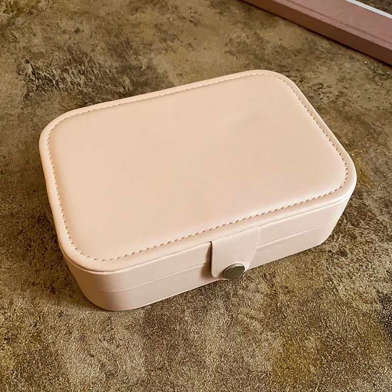 皮革高档首饰收纳盒时尚便携精致新品耳环耳饰项链手链饰品盒批发