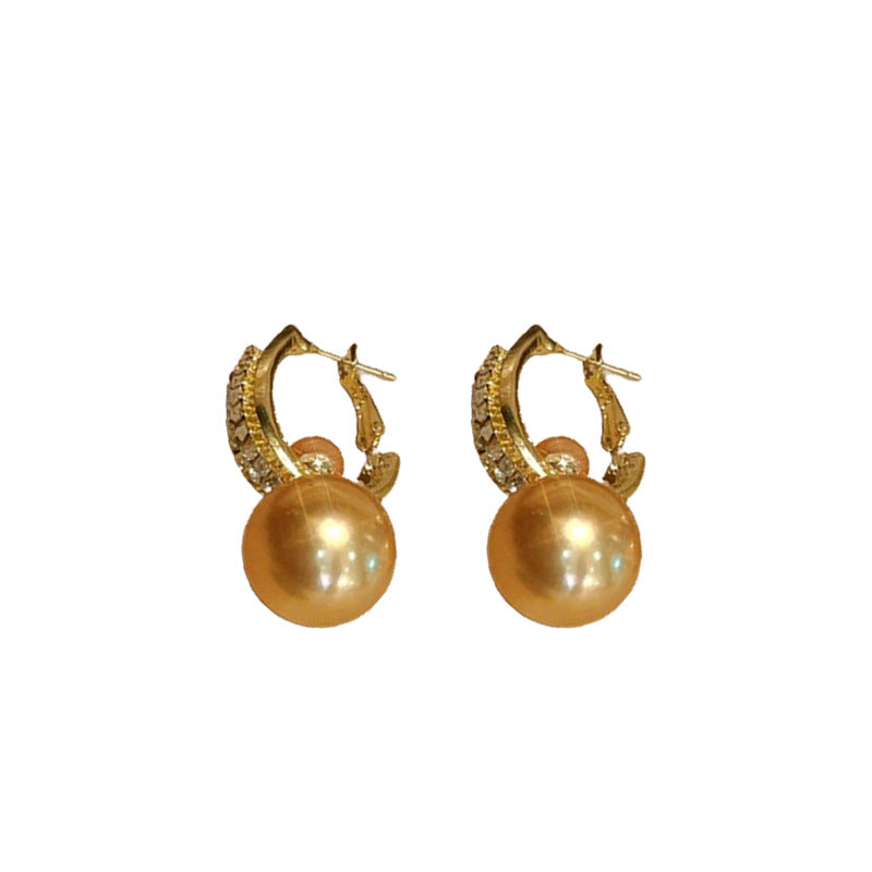 银针镶钻珍珠一款多戴耳环时尚复古气质耳钉高级感百搭耳饰批发女