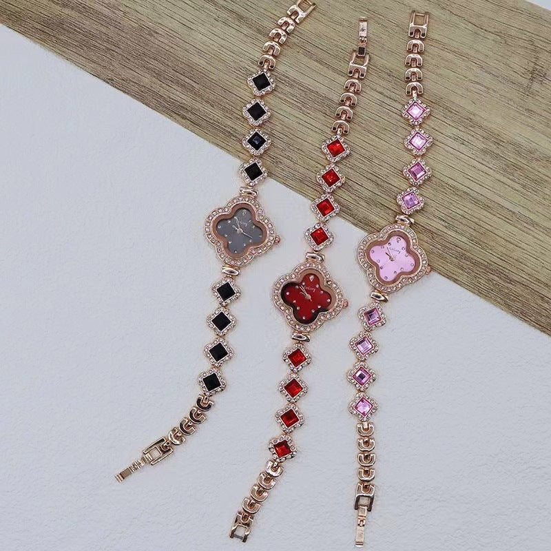 Fashion women's watchHigh-End Small and Exquisite Clover Petals Bracelet Watch Women's Simple Fashion Elegant Quartz Women's Watch