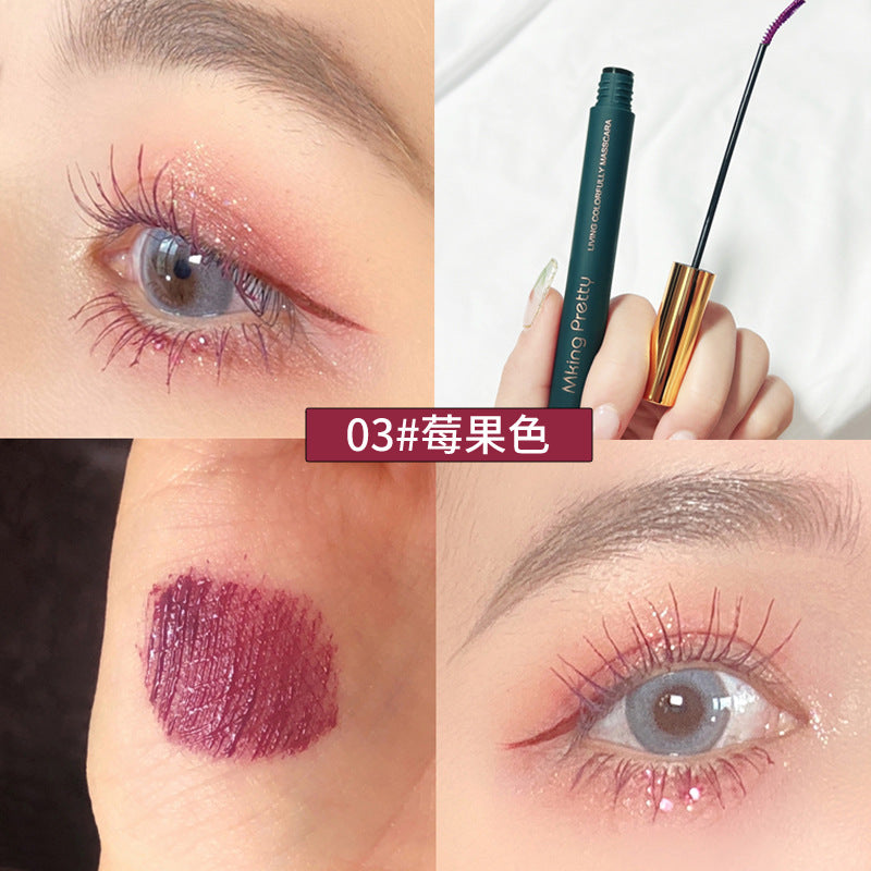 Color Mascara for Women Slim Long curling super long styling no smudging lasting waterproof and sweat resistant fine brush head